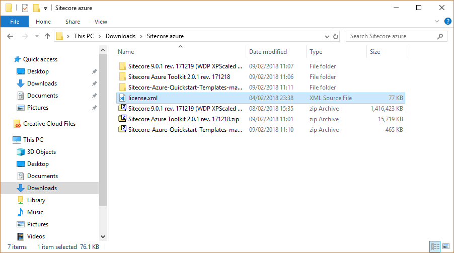 Sitecore Azure downloads