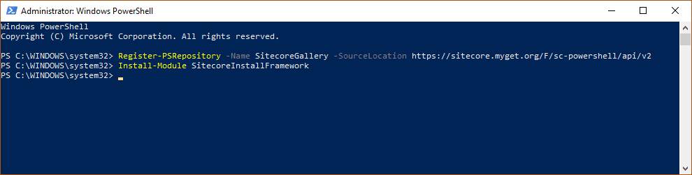 Sitecore Installation Framework PowerShell